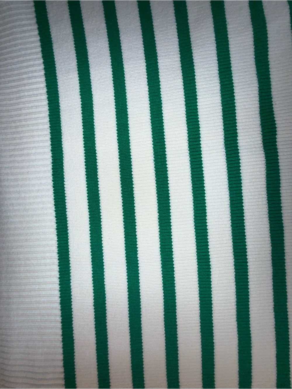 Zenana Oversized Striped Sweater Vest Medium Green White Crew Neck Knit Top - Picture 7 of 8